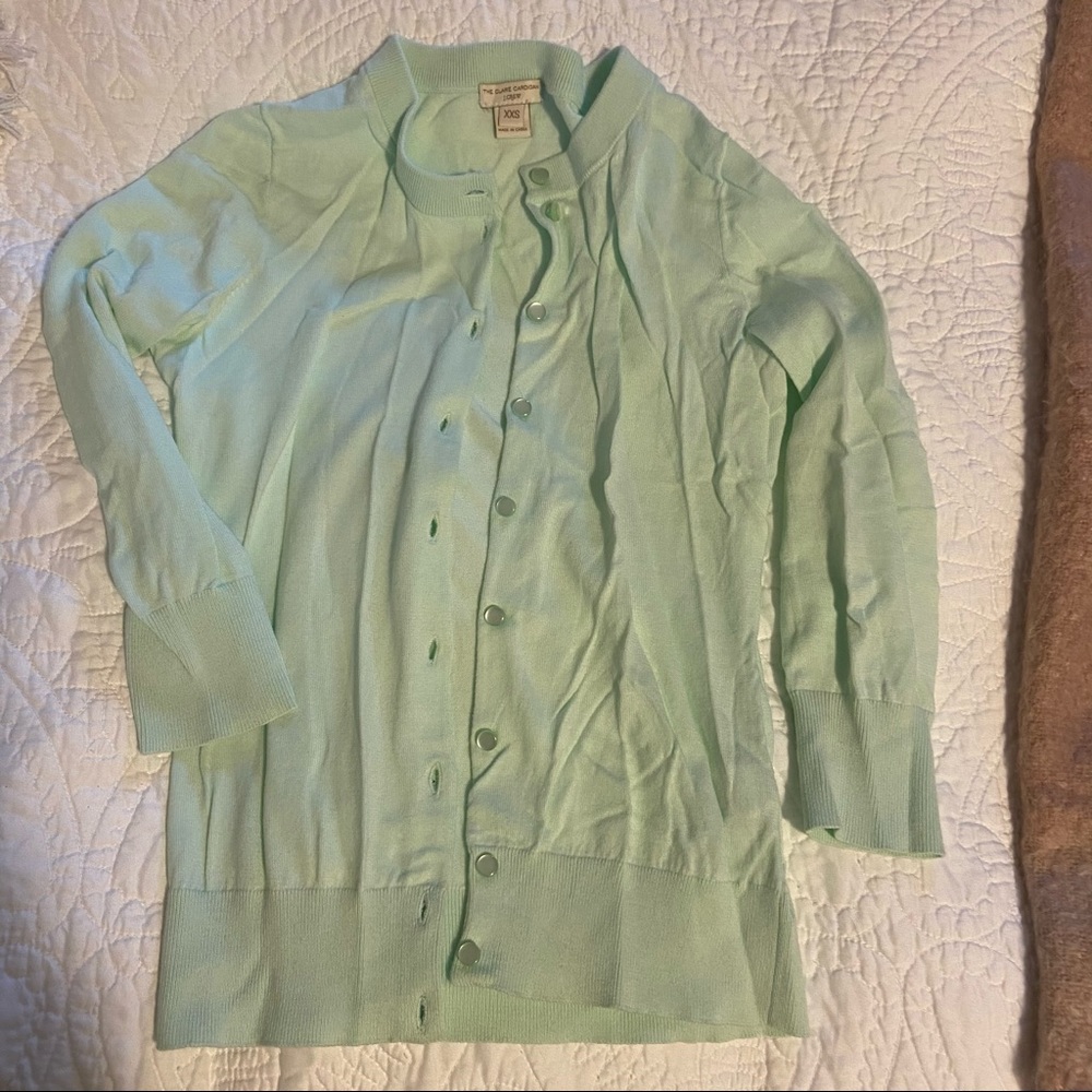 Sea foam JCrew Clare Cardigan